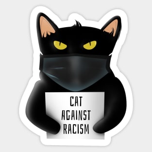 Cat against racism Sticker